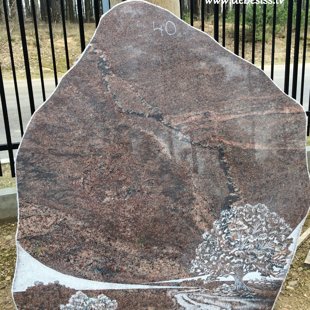 88. Kapakmens ar gravējumu- Ozols