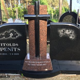 92. Pieminekļu kompozīcija ar gravējumu